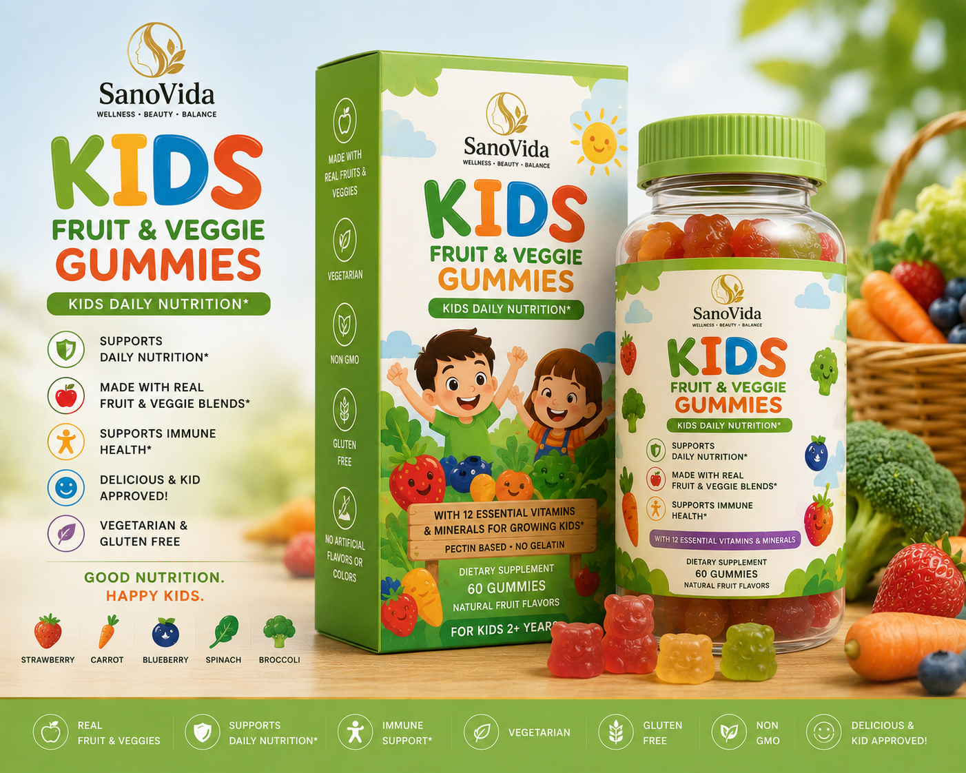 Kids Fruit & Veggie Gummies